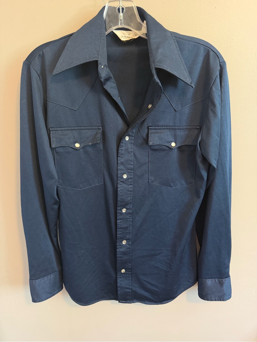 Vintage Lancer Californian Vintage Western Shirt Dark Blue Size S